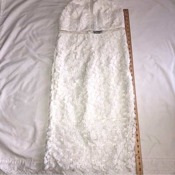 Bardot The Gemma Lace Dress Size M Halter Floral Aritzia White Cut Out Sheer - Picture 7 of 11